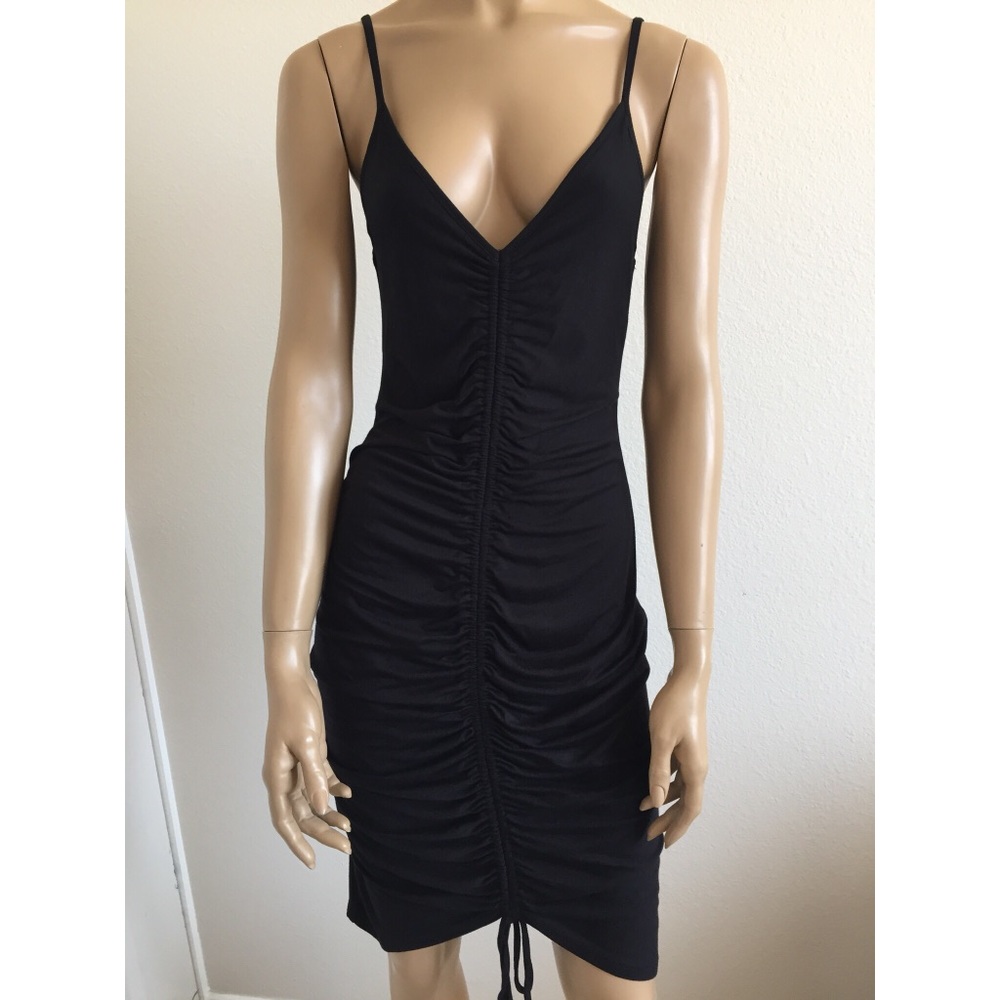 Black Strappy Fitted Dress